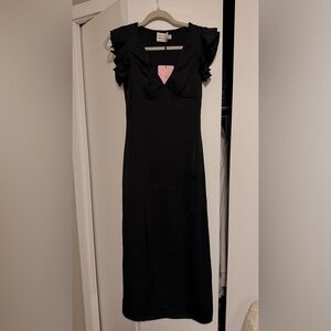 Hello Molly Black Midi Dress